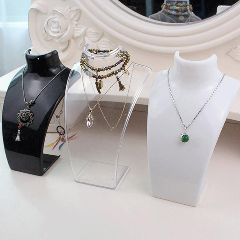 Mannequin Bust Jewelry Display Rack Necklace Display Holder Jewelry Organizer