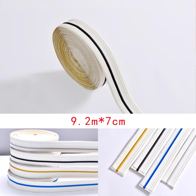 9M 3D Foam Wall Edge Strip Stickers Self-adhesive Corner Waist Line Background Wall Sticker Waterproof Decor Trim Line Skirting