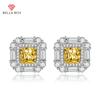 Luxury Women Square Diamond Stud Earrings Drop Earring Wedding Engagement Party Gift