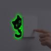 Self-Adhesive Luminous Cat Wall Decals PVC Cat Switch Stickers Glowing Cat Stickers  Living Room