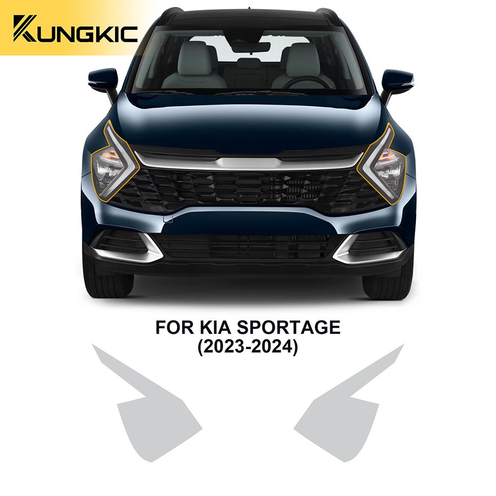 KUNGKIC 8.5mil for KIA Sportage 2023 2024 Headlight Rearview Film Pre Cut Clear Bra Transparent PPF TPU Paint Protection Film