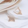 Kinel симметричные серьги-капли со звездами для женщин, модные серьги цвета розового золота
