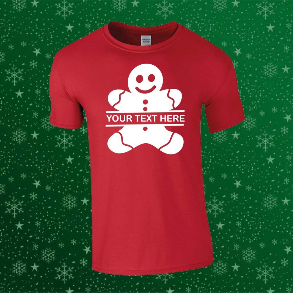 Custom Personalised Christmas Cookie Gift Unisex kids/adults T-shirt Tee