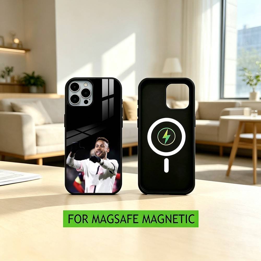 Чехол для телефона N-Neymar J-jr Football 10 для iPhone17,16,15,14,13,12,11 Plus,Pro Магнитный с беспроводной зарядкой Magsafe