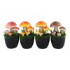 1PC Potted Faux Garden Decor Simulation Moss Flower Pot Mushroom Artificial Mushroom Bonsai Plant