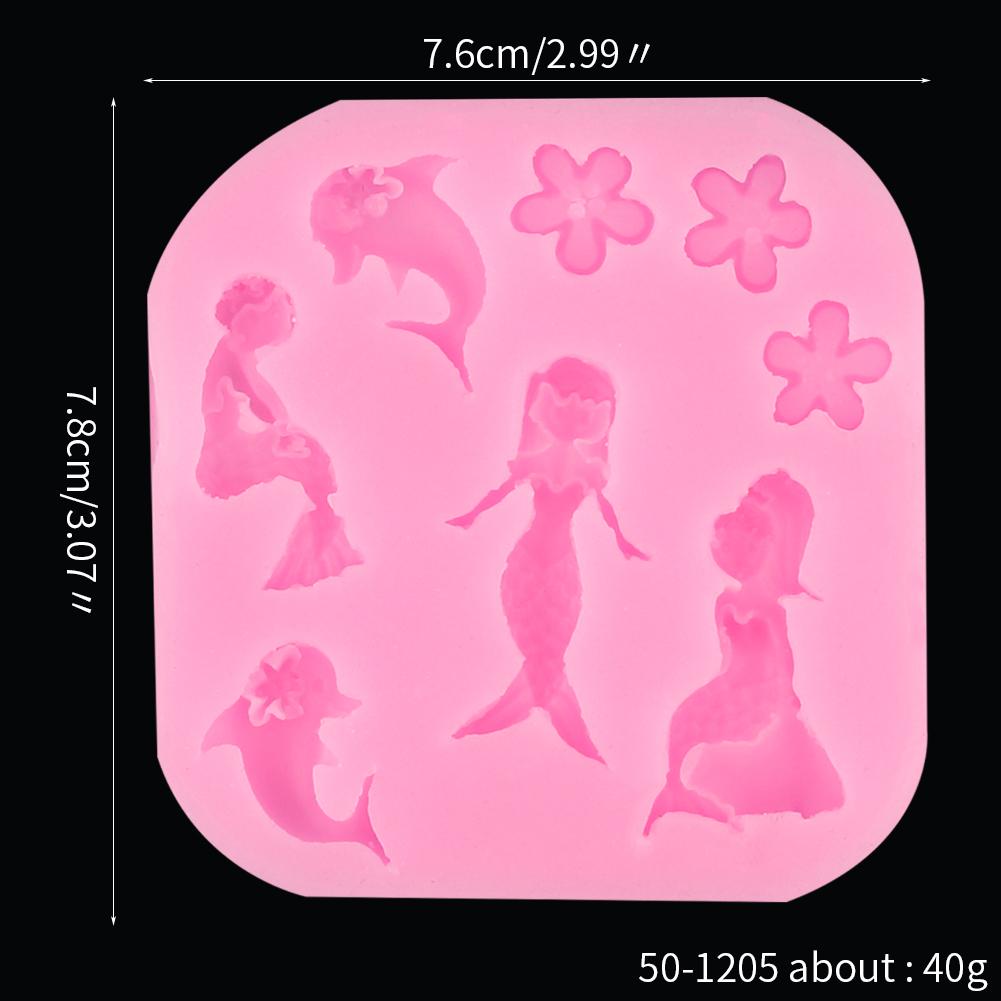 Mermaid Tail Silicone Resin Mold DIY Ocean Mermaid Shell Conch Fondant Chocolate Cupcake Gumpaste Baking Cake Decorating Tools