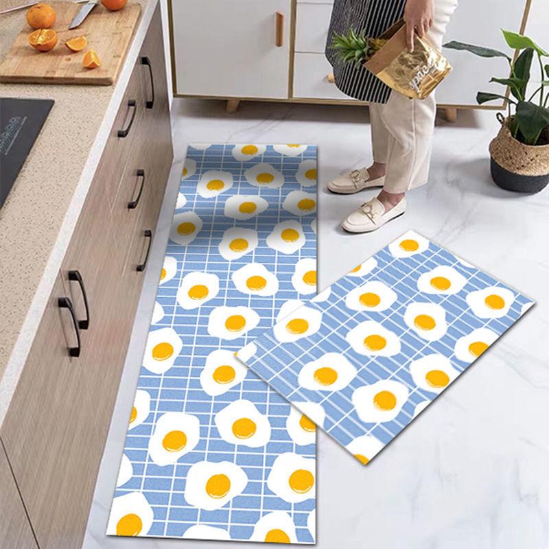 Kitchen Washable Anti-Slip Long Floor Mat Bathroom Entrance Door Absorbent Mat Bedroom Bedside Area Rug Living Room Prayer Rug