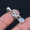 Natural Rainbow Moonstone Gemstone Pendant, 925 Sterling Silver, Handmade Unicorn Horse Pendant Gift For Valentine's Day