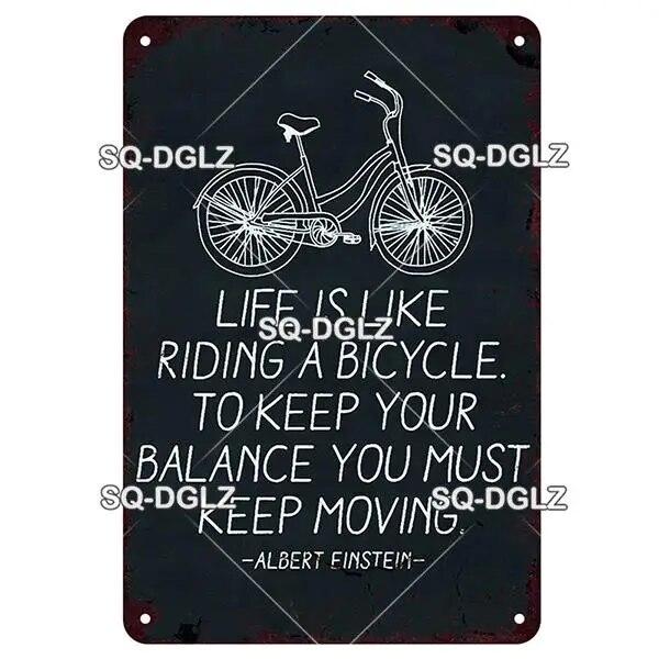 [SQ-DGLZ] Винтаж Ретро Ride Bike Life Оловянная вывеска Металлическая вывеска Магазинная тарелка Домашний бар Наклейка на стену Украшение Табличка Плакат Декор Подарок