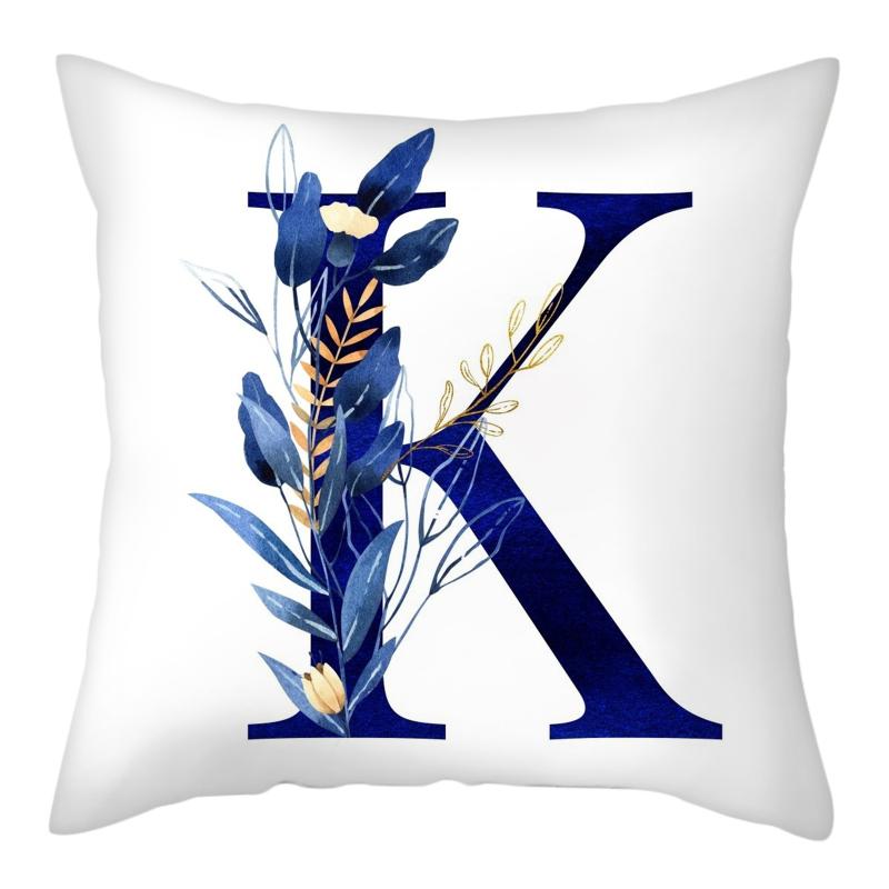 45x45 см креативный цветочный объемный дизайн 26 букв синий наволочка Свадебная вечеринка домашний декор диван офисное сиденье наволочка