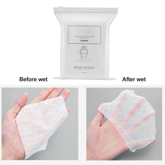 50 шт. подушечек для снятия макияжа с двух сторон, экономящие воду, мини, универсальные, тонкие, удобные для путешествий