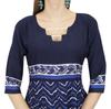 Bimba Women's A Line Kurta Designer Blue Kurti Ethnic Long Flared Blouse