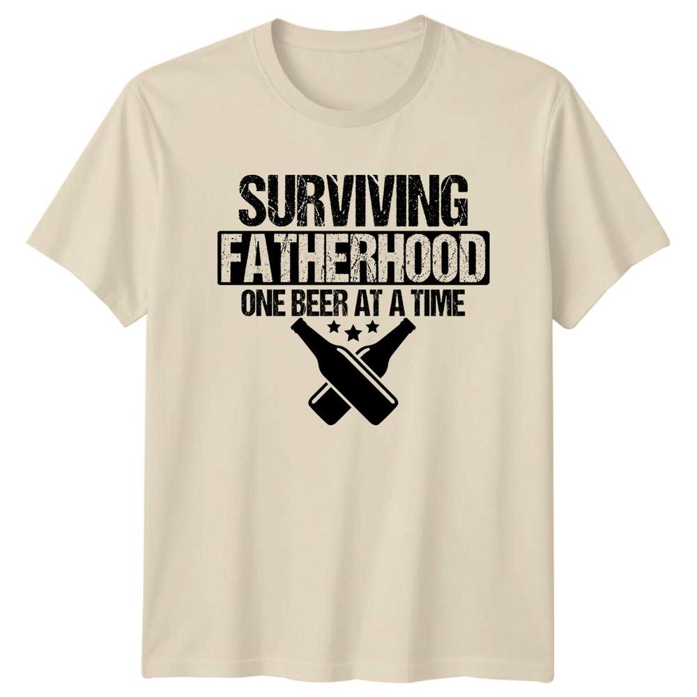 Surviving Fatherhood One Beer At A Time Funny Dad TShirt b