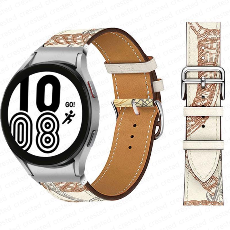 20mm Band For Samsung Galaxy Watch 6 4 classic/5 Pro 44mm 40mm 47mm 43mm 45 No Gaps Leather Bracelet Correa Galaxy Watch 6 Strap
