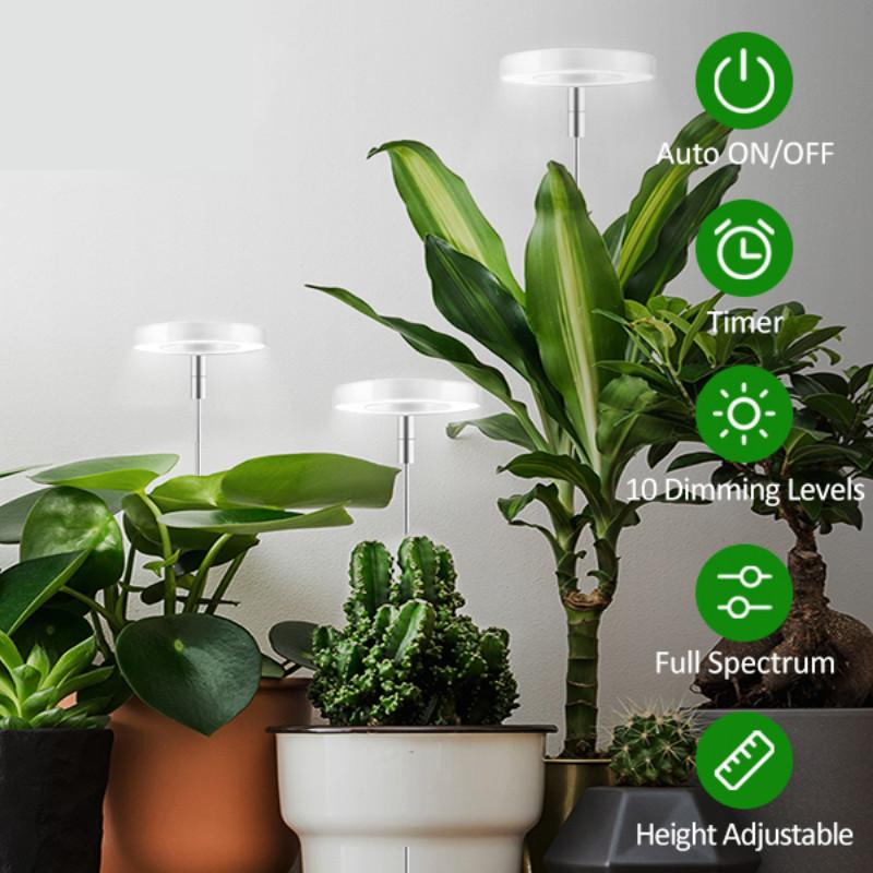 5V Household Full Spectrum Timeable LED Plant Light Adjustable Growing Lamp Height Indoor Plants Grow Light