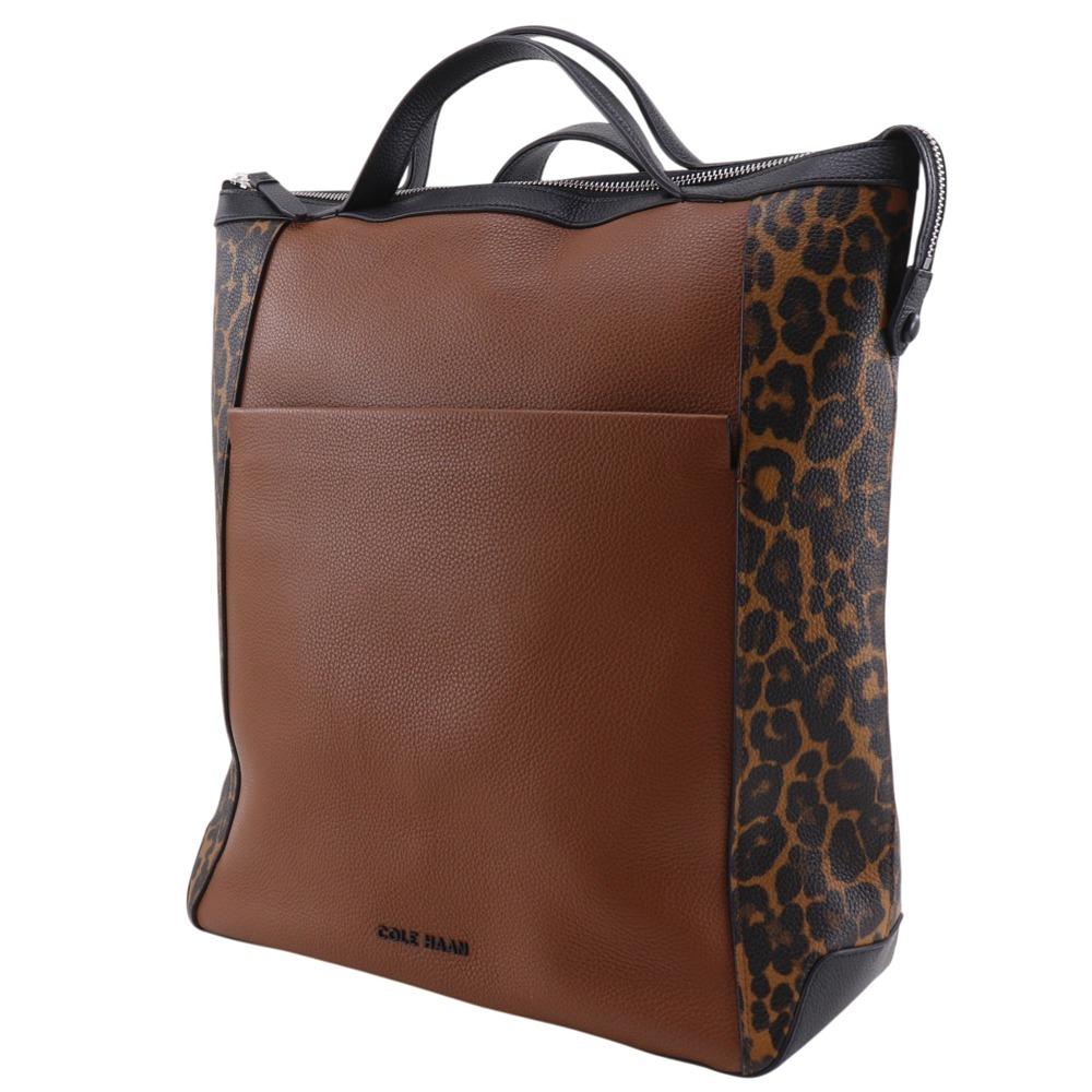 COLE HAAN Grand Ambition Handbag 3WAYTote Bag Leopard Pattern Brown / black Calfskin Leopard unisex Used