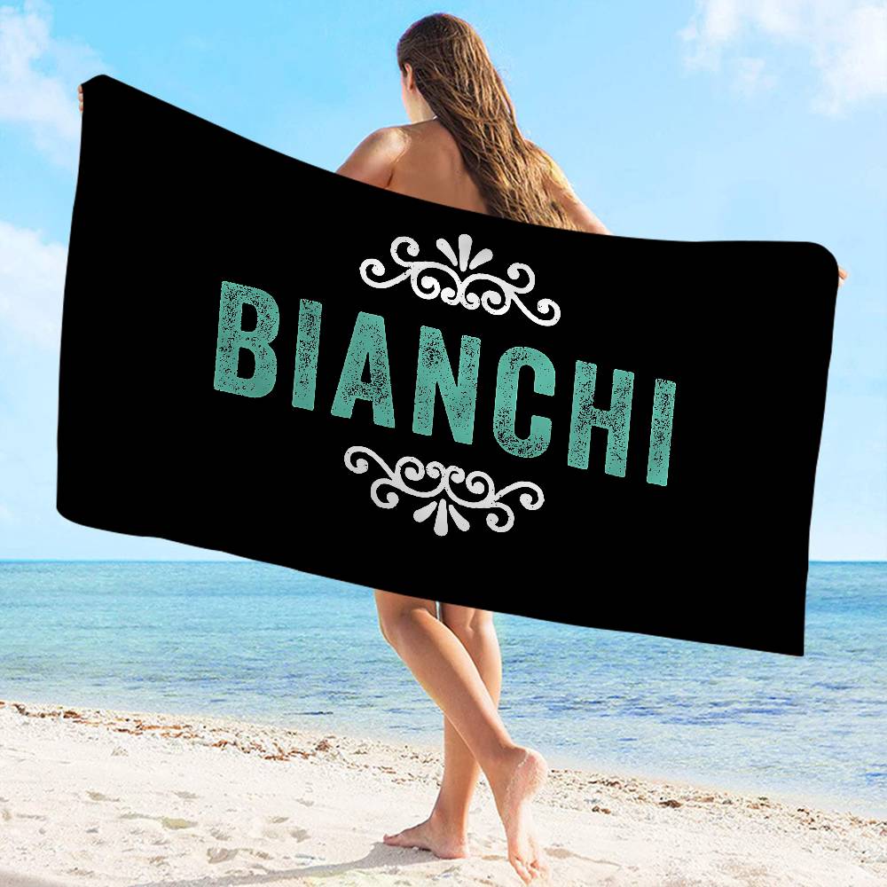 B-Bianchi Велосипедный Логотип Пляжное Полотенце Цветные Полотенца Для Ванны Для Девочки Микрофибра Быстросохнущее Индивидуальное Без Песка Пляж Йога Спа Тренажерный Зал Бассейн