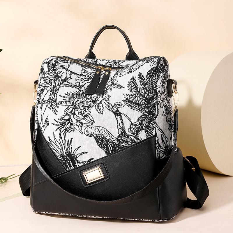 Women's Backpack Large Capacity Printed Travel Backpack
