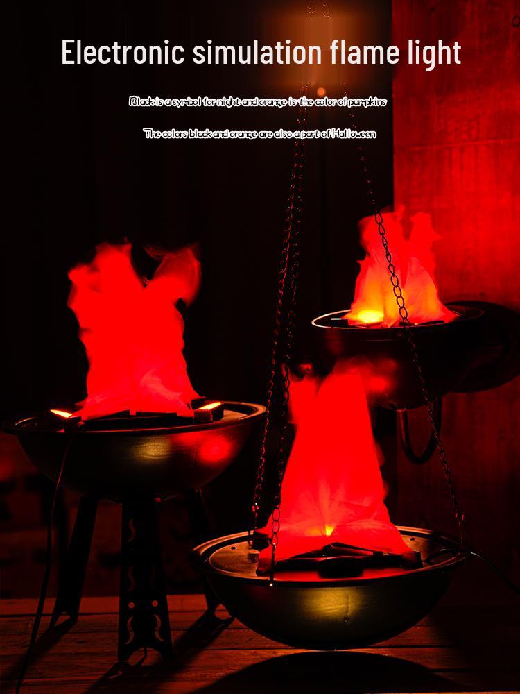 Светодиодный светильник-пламя для декора на Хэллоуин и создания праздничной атмосферы
