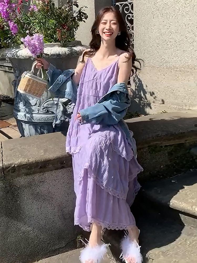 Элегантное летнее пляжное платье Pure Desire: Женский милый драпированный стиль с бретелями для приморского отдыха