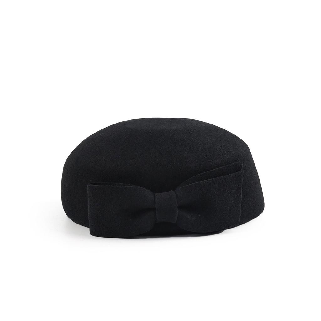 Small fresh three-dimensional bow wool beret~ autumn and winter women's high-end felt top hat