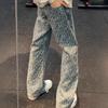 Джинсы JYL мужские жаккардовые винтажные cleanfit high-street узкие прямые джинсовые брюки