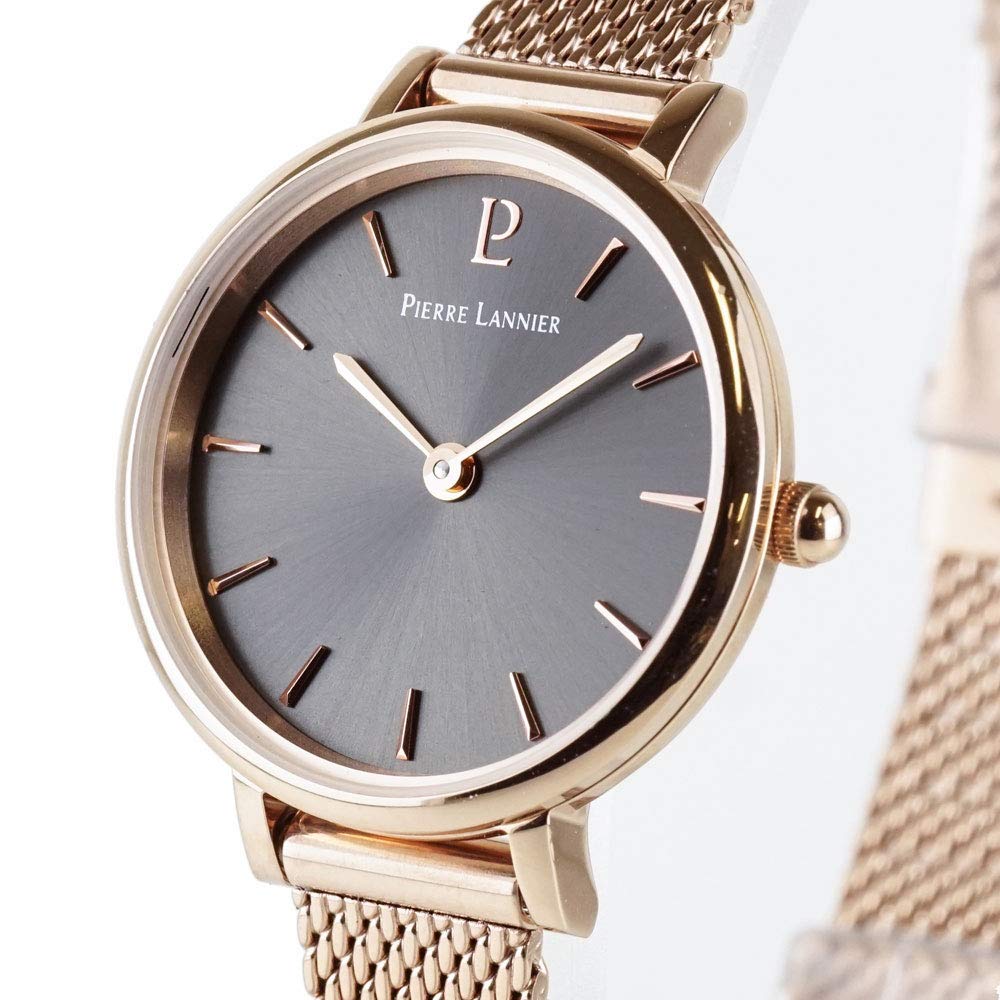 Маленький сетчатый ремень для часов Karine P014H938, импортное розовое золото x угольно-серый [Pierre Lanier], женские [Обычный продукт]