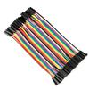 5 PCS 40 Pin Female to Female Dupont Wire Colorful Breadboard Jumper Wires  for Raspberry PI