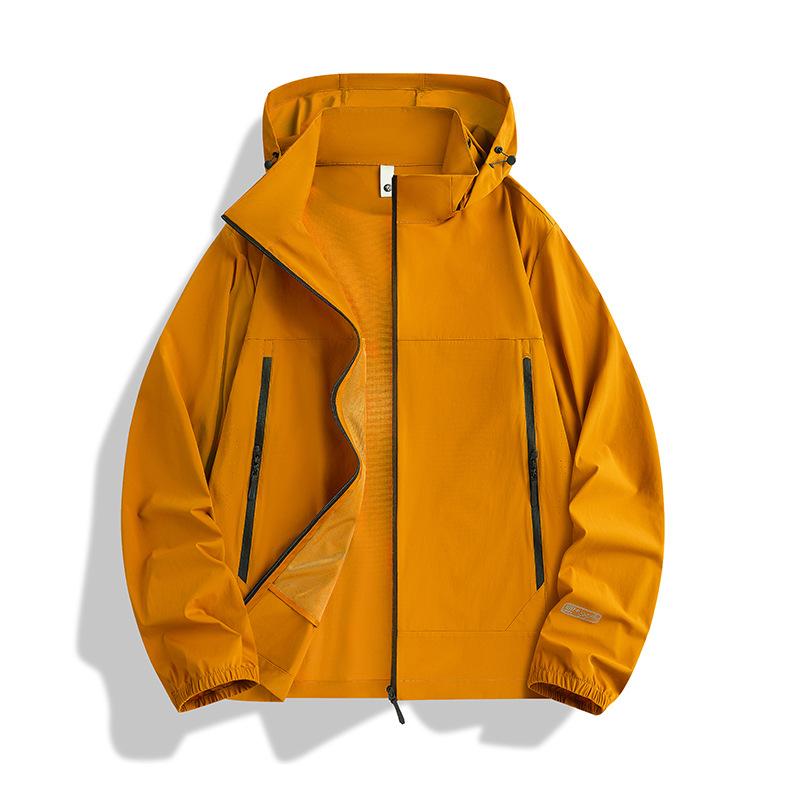 Outdoor sunscreen clothing men's and women's summer ice silk quick-drying hooded skin clothing UV protection light breathable sunscreen jacket