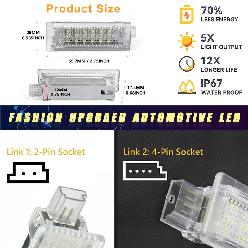 LED Door Courtesy Interior Footwell Light Luggage Trunk Glove Box Lamps For BMW M4 F32 F33 F36 F22 F23 F45 F46 F87 M2 F82 F83