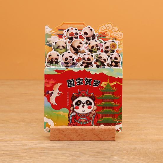 Настольный календарь на 2024 год с деревянной основой, тип карты с мультяшной тематикой, на 12 месяцев с января по декабрь 2024 года, ежемесячный настольный календарь для дома, офиса и школы