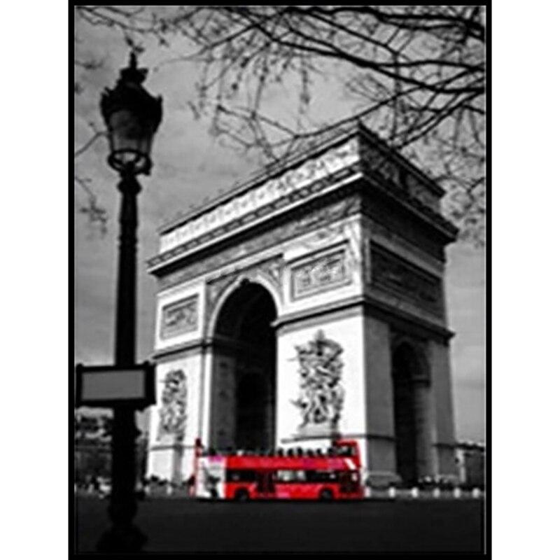 5D DIY Алмазная картина Вид на улицу Алмазная вышивка Роза Вышивка крестиком Ремесла Полный круглый дрель Домашний декор Подарок