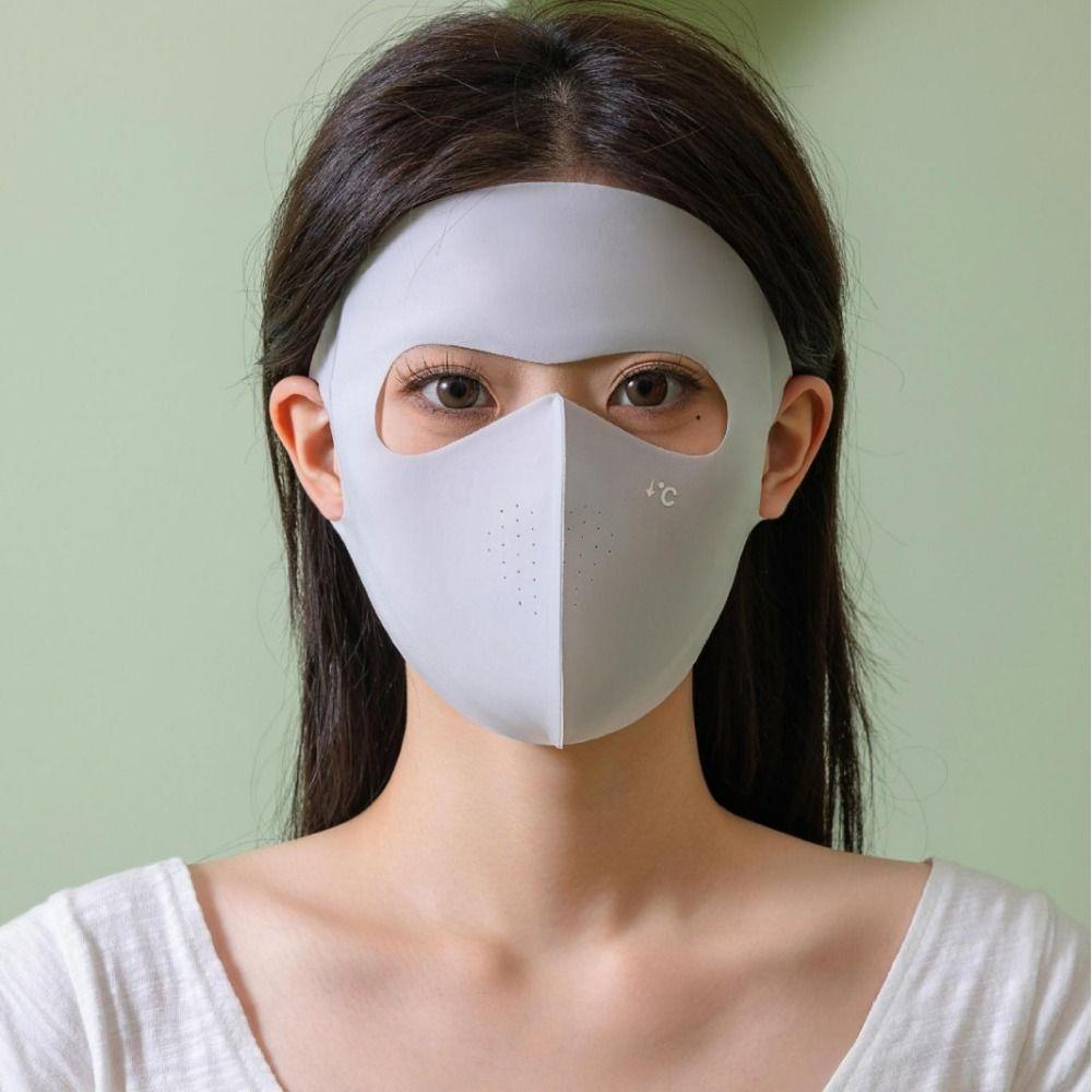 Маска для лица с защитой от солнца Polyester UPF50+, дышащая маска с УФ-защитой, ледяной шелк, для школы