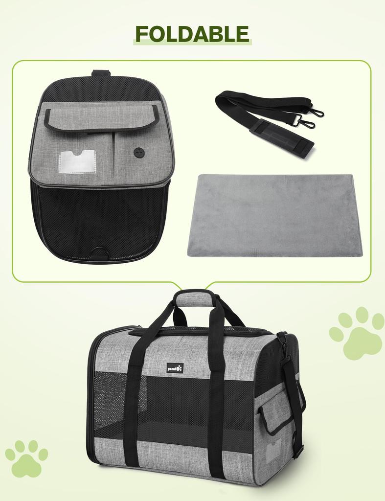 Pecute Cat Bag for Small and Small Foldable Backpack for Hospital Disaster and Includes Cat Bowl Carrier, Handbag/Shoulder Cats, Rabbits, Dogs,