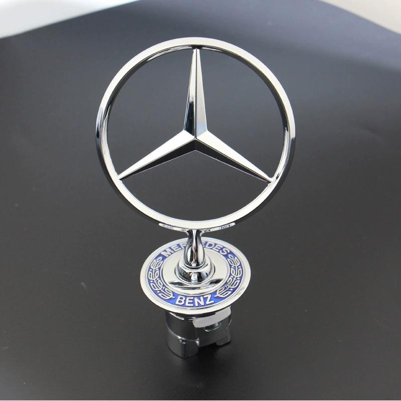OFK3 Car Bonnet Label Badge 3D Star Zinc Alloy Car Front Hood Emblem Mercedes Benz W203 W204 W205 W206 W212 W213 W223 E300 Ornaments