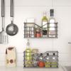 Carbon Steel Seasoning Storage Rack Wall Mounted Spice Storage Draining Shelf  Refrigerator