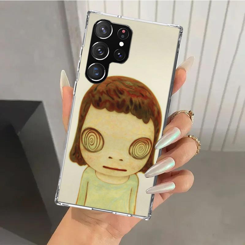 Чехол для телефона Y-Yoshitomo Nara для Samsung Galaxy S26 S24 S23 Ultra S25 Edge S22 S21 Plus S20 FE + Мягкий Чехол с Рисунком Funda Galaxy S2