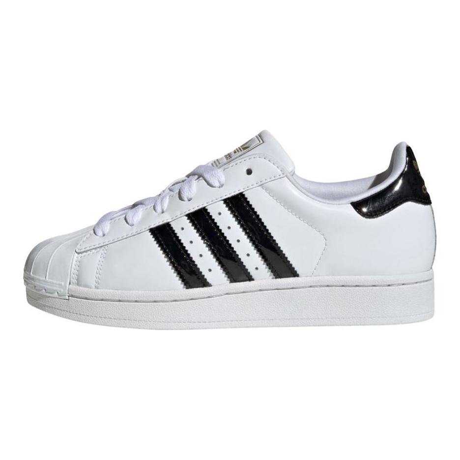 adidas Женские кроссовки Superstar 2 Cloud White Core Black Золотистый металлик JS4010