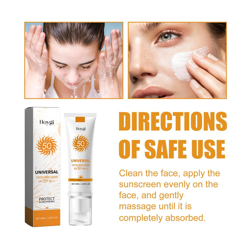 Hoygi All-in-One Foundation Protective Cream Outdoor UV Isolation Protection Brightening Skin Color Moisturizing Protective Cream