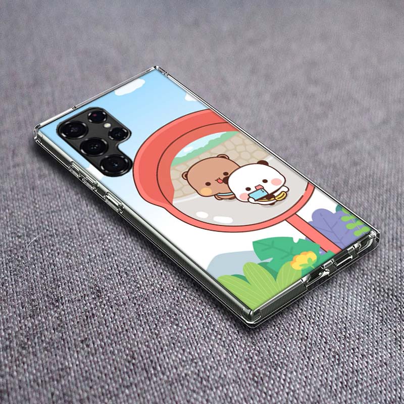 Cute BuBu DuDu Phone Case For Samsung Galaxy S24 S23 S21 S20 FE S22 S26 Ultra S25 Edge S10 Plus Cover Clear TPU Capa Shell Coque