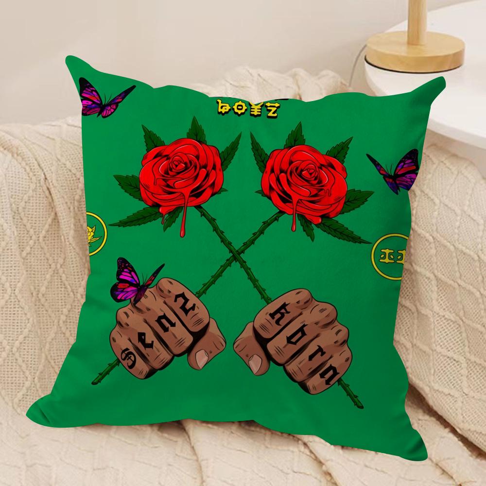 EEladio Carrion SSauce BBoyz Cushion Cover Short plush Doublesided Print Square Throw Pillow Covers Sofa Home Cushion Decor