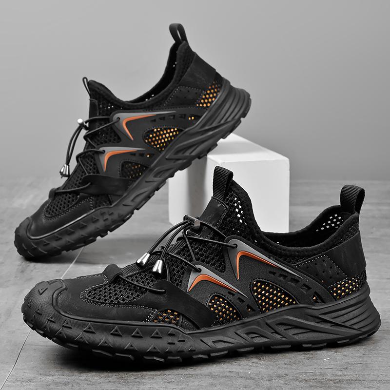 Модные летние мужские минималистичные уличные сандалии, сухожильная подошва, слипоны, повседневные офисные балетки, новые, с мягкой подошвой, противоскользящие, с перфорацией, обувь для ходьбы