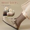 1/5/10 пар осенне-зимних женских шерстяных носков, однотонные толстые теплые носки, мягкие и удобные носки