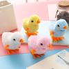 6Pcs Clockwork Toys Plush Chick Wind-up Toys Realistic Appearance Simulated Chick Figures Fluffy Chick Toys