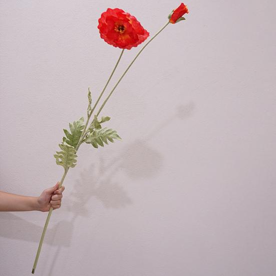 41,34 дюйма Искусственные цветы мака-самосейки с длинным стеблем Реалистичные поддельные полевые маки для напольной вазы Домашний декор для помещений Свадебное мероприятие