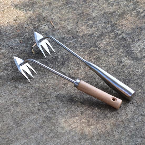 Садовый 3-зубчатый рыхлитель-корчеватель с длинной ручкой, сверхпрочный, для улицы, сада, газона