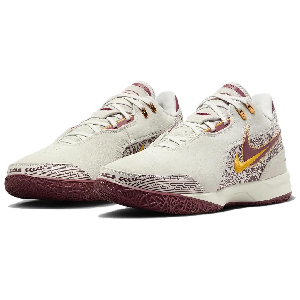 Nike Zoom LeBron NXXT Gen AMPD Cavaliers Men Sneakers Cream Light-Bone Team-Crimson FZ7888-001