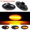 2Pcs/set For Peugeot 307 206 407 107 607 Citroen C1 C2 C3 C5 LED Dynamic Turn Signal Light Flowing Water Side Marker Indicator Light