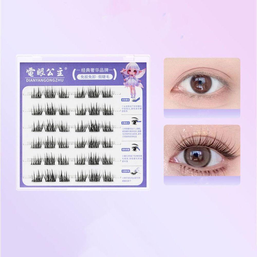 Густые накладные ресницы без клея, долговечные, сегментированные, пучки ресниц для женщин и девочек