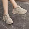 Q78 new 2025 popular spring and summer dad shoes women's shoes Korean version trend increased thick-soled mesh shoes breathable